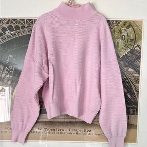Forever 21 Pink Knit Sweater with Mock Neck